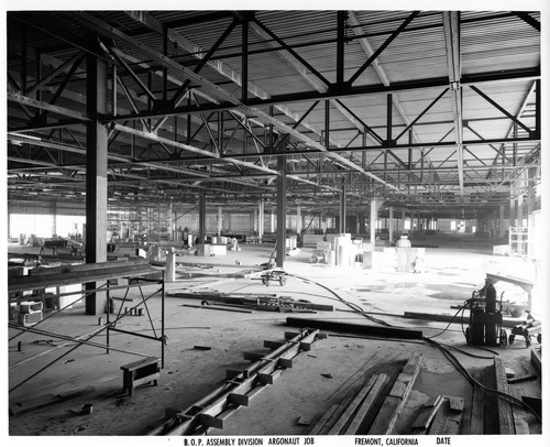 Interior of the Fremont GMC Assembly Plant Under Construction