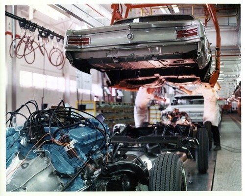 Buick Automobile Assembly Line at the Fremont General Motors Corp. Plant