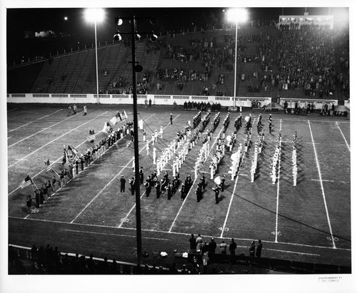 San Jose State College Marching Band on the College's Football Field