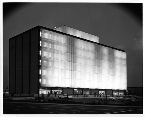 View of the San Jose County Administration Building by Night