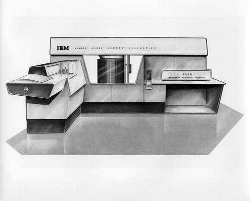 Concept Drawing of an IBM RAMAC Computer