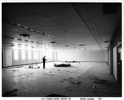 Interior of a Fremont GMC Assembly Plant Building Under Construction