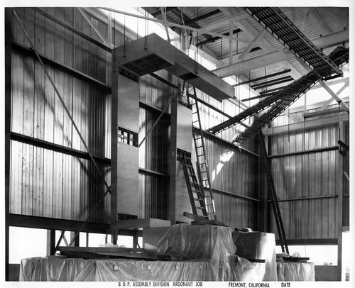 Interior View of the Fremont GMC Automobile Assembly Building Under Construction