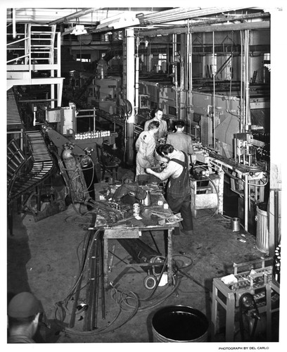Men Engaged in Machine Shop Work at the San Jose Falstaff Brewing Corp