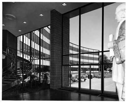 View of the 1958-2005 San Jose City Hall Building's Staircase and Exterior