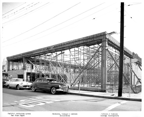 San Jose Greyhound Lines Bus Depot Building Under Construction