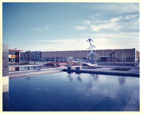 IBM San Jose Building 25 With Reflecting Pool and Hydrogyro Sculpture