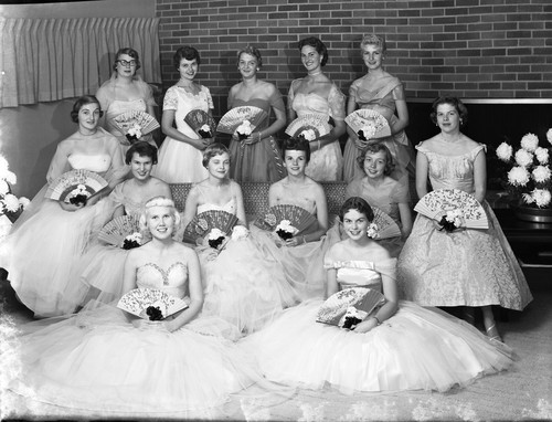 Group Portrait of the 1955 San Jose State College Kappa Alpha Theta Pledges