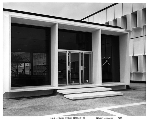 Close-Up of the Partially Completed Entrance Area of the Fremont GMC Building