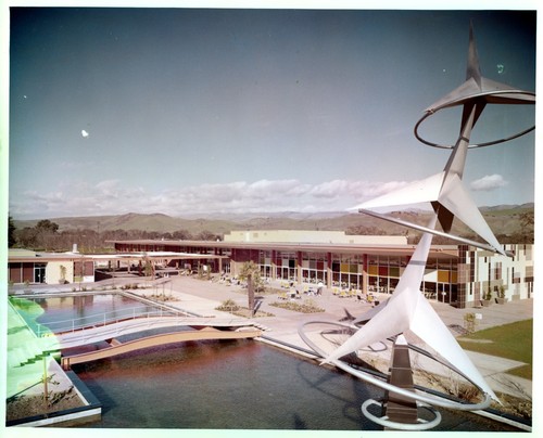 IBM San Jose Building 25 With Reflecting Pool and Hydrogyro Sculpture