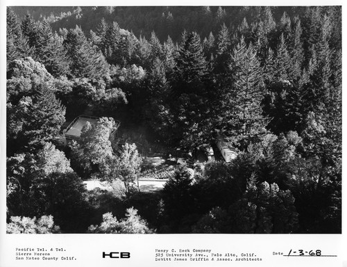 Aerial View of the Sourroundings of the Pacific Telephone & Telegraph Building