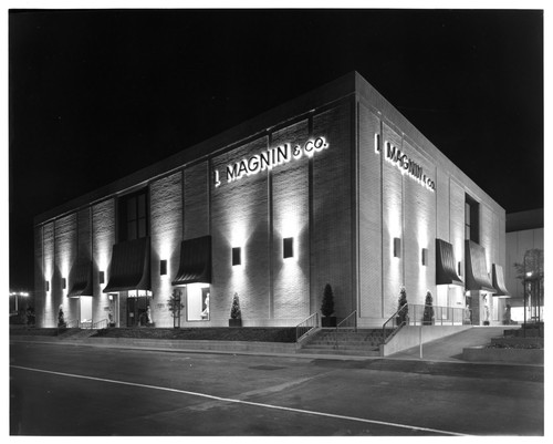 View of the I. Magnin & Co. Department Store by Night