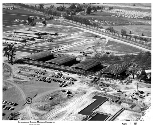 Aerial View of IBM San Jose Building 25 During Construction