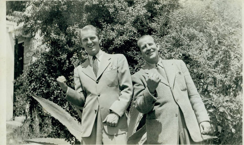 Laguna Woods resident, Ward Payne, with his father, 1937