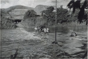 River crossing in Ankaramena, road to the South, in Madagascar