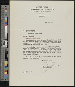 Charles Goff Thomson, letter, 1933-05-12, to Hamlin Garland