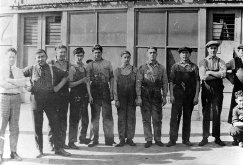 Architectural Iron Works employees, left panel