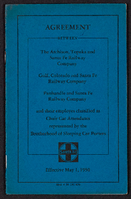 Agreement between the Atchison, Topeka and Santa Fe Railway Company Gulf, Colorado, and Santa Fe Railway Company Panhandle and Santa Fe Railway Company and their employes classified as chair car attendants represented by the Brotherhood of Sleeping Car Porters