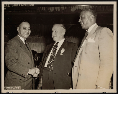 Dr. Ralph Bunche, William Green, and A. Philip Randolph