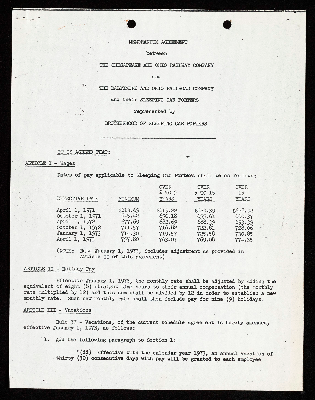 Agreements between the Brotherhood of Sleeping Car Porters and the Chesapeake and Ohio Railway, Baltimore and Ohio Railroad Company