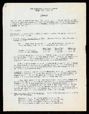 Agreements between the Brotherhood of Sleeping Car Porters and the Pennsylvania Railroad Company