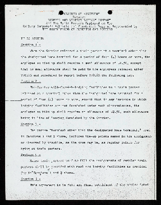 Agreements between the Brotherhood of Sleeping Car Porters and the Norfolk and Western Railway Company