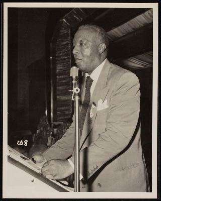 A. Philip Randolph delivering speech