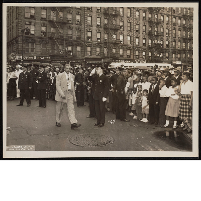 William Bowe marching in parade