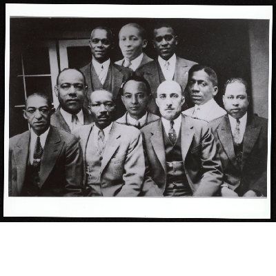 Group photograph of members of the Brotherhood of Sleeping Car Porters Oakland Division Executive Board