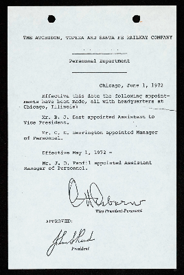 Agreements between the Brotherhood of Sleeping Car Porters and the Atchison, Topeka, and Santa Fe Railroad Company