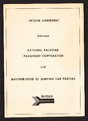 Interim agreement between National Railroad Passenger Corporation and Brotherhood of Sleeping Car Porters