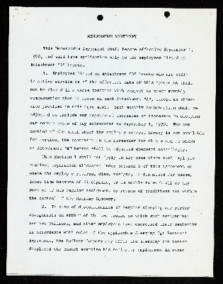 Agreements between the Brotherhood of Sleeping Car Porters and the Norfolk and Western Railway Company