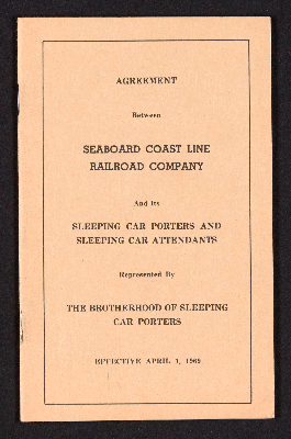 Agreement between Seaboard Coast Line Railroad Company and its sleeping car porters and sleeping car attendants represented by the Brotherhood of Sleeping Car Porters