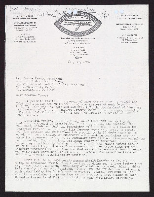 C.L. Dellums' outgoing correspondence