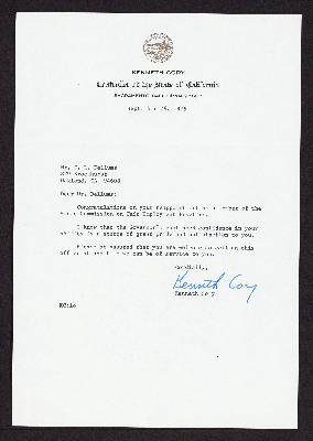 C.L. Dellums' California Fair Employment Practice Commission correspondence