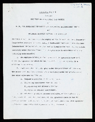 Agreements between the Brotherhood of Sleeping Car Porters and the National Railroad Passenger Corporation