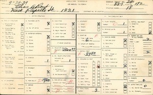 WPA household census for 1221 WEST PAPEETE STREET, Los Angeles County