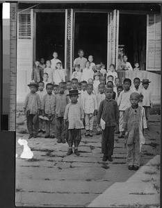 School boys, Fuzhou, Fujian, China, 1915 Jun