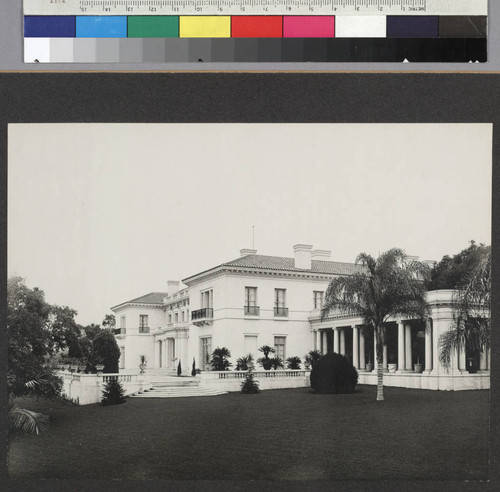 Huntington residence from the southeast, circa 1913