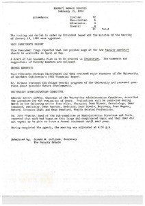 USC Faculty Senate minutes, 1984-02-15