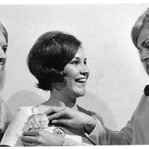 View of the three candidates from American River Junior College vying for the 1968 Camellia Festival Queen title