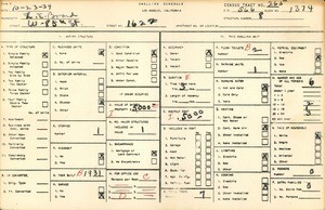 WPA household census for 1622 WEST 85TH STREET, Los Angeles County