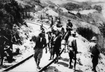 Volunteer firemen in action on Mt. Tamalpais, 1929