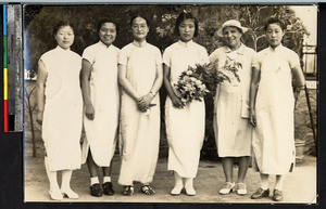 Chang Npei Si and friends, China, ca. 1925