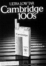 Ultra low tar Cambridge 100's
