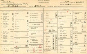 WPA household census for 2747 WINTER, Los Angeles