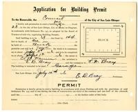 Application for Building Permit of Kamm Garage for Charles H. Kamm