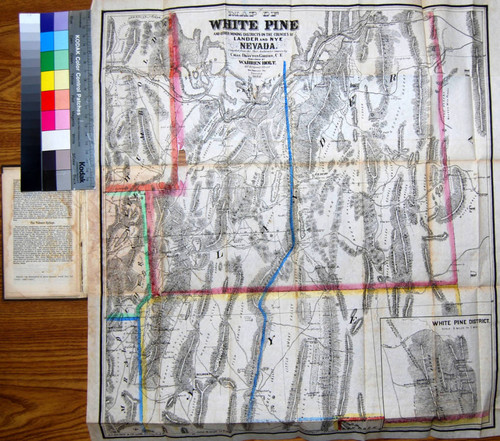 Map of White Pine and other mining districts in the Counties of Lander and Nye Nevada : compiled from the most authentic sources by Chas. Drayton Gibbes, C.E
