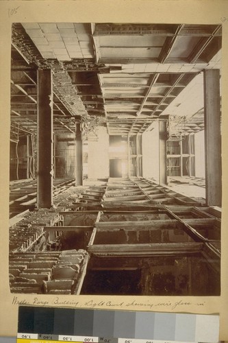 Wells Fargo building, Light Court, showing wire glass in metal frames