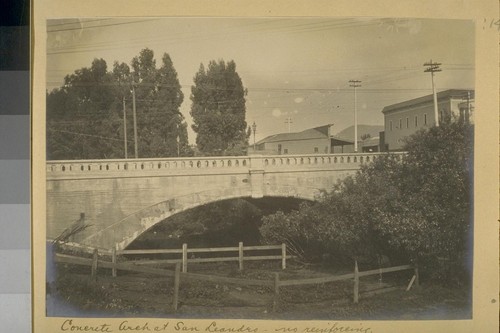 Concrete Arch at San Leandro, - no reinforcing